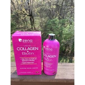 Zena Bioactive Liquid Collagen 2500mg + 5000mcg Biotin 90 Servings Exp: 12/27